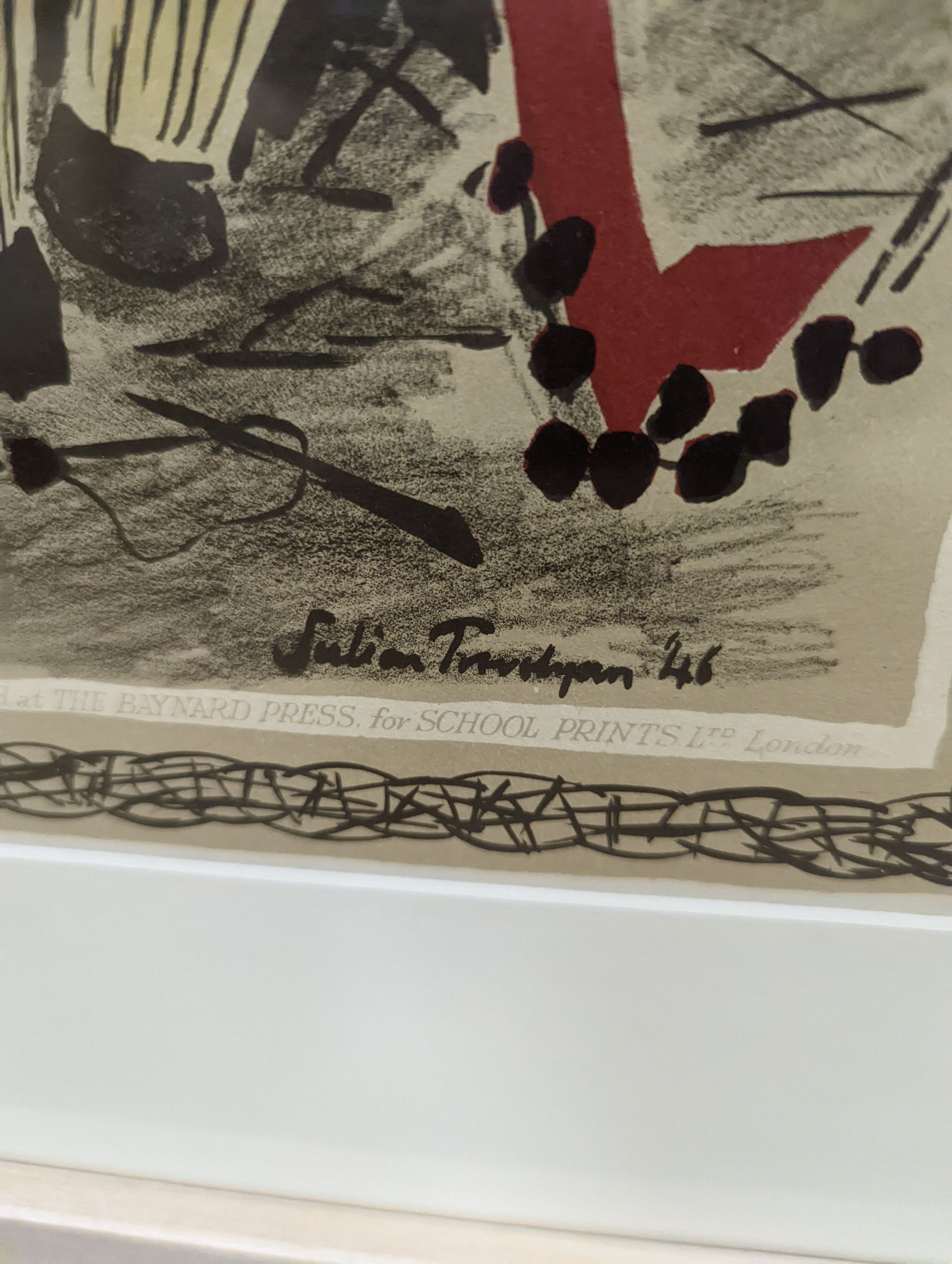 Julian Trevelyan (b.1946), lithograph, Harbour (SP3), 48 x 75cm